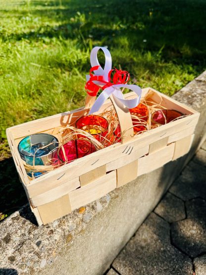 Geschenkkorb Teelichthalter